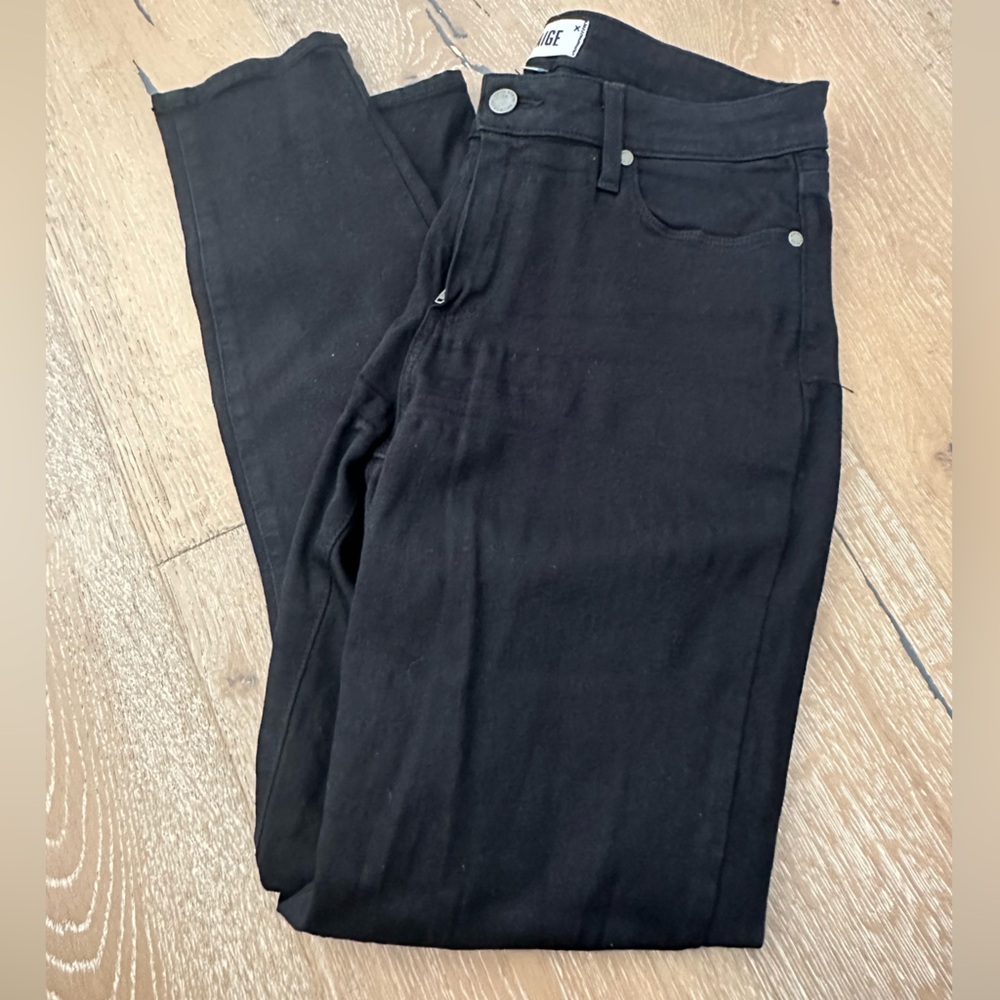 PAIGE Jet Black Skinny Jeans